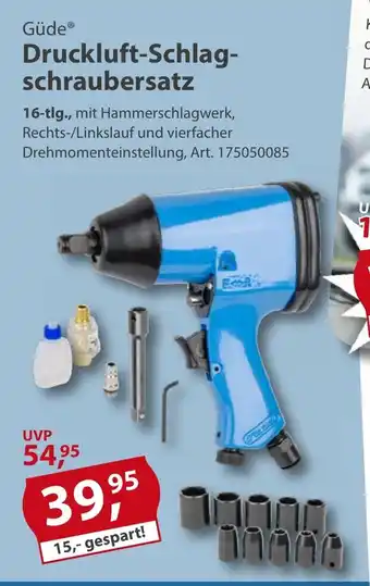 Sonderpreis Baumarkt Güde Druckluft-Schlag- schraubersatz Angebot