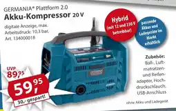 Sonderpreis Baumarkt GERMANIA Plattform 2.0 Akku-Kompressor 20 v Angebot