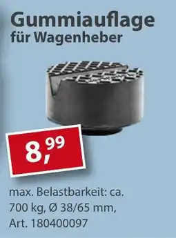 Sonderpreis Baumarkt Gummiauflage für Wagenheber Angebot