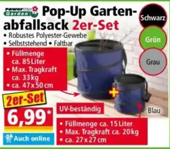 Norma Power Garden Pop-Up Garten- abfallsack 2er-Set Angebot