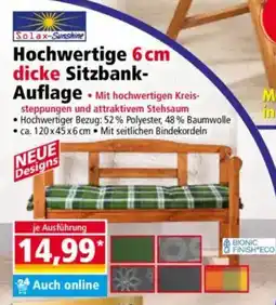 Norma Solax-Sunshine Hochwertige 6 cm dicke Sitzbank- Angebot