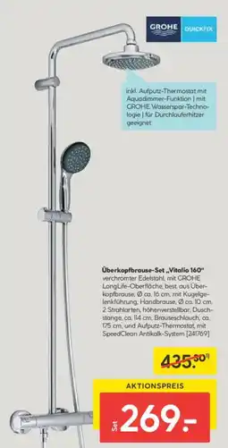 Hellweg GROHE QUICKFIX Überkopfbrause-Set „,Vitalio 160" Angebot