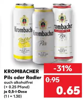 Kaufland KROMBACHER Pils oder Radler Angebot