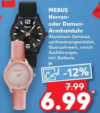 Kaufland MEBUS Herren- oder Damen- Armbanduhr Angebot