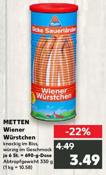 Kaufland METTEN Wiener Würstchen Angebot