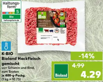 Kaufland K-BIO Bioland Hackfleisch gemischt Angebot