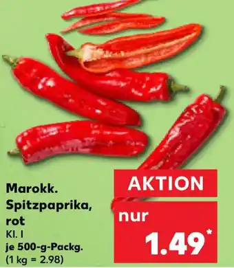 Kaufland Marokk. Spitzpaprika, rot Angebot