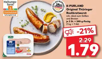 Kaufland K-PURLAND Original Thüringer Rostbratwurst Angebot