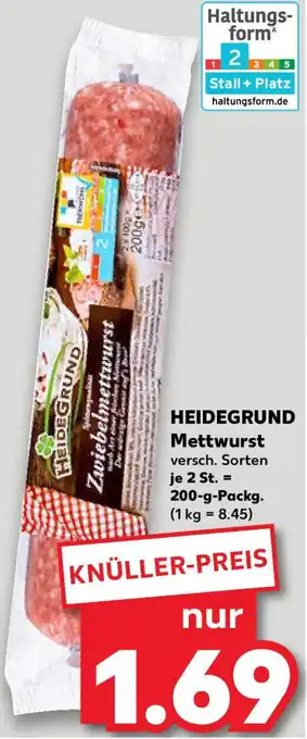 Kaufland HEIDEGRUND Mettwurst Angebot