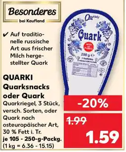 Kaufland QUARKI Quarksnacks oder Quark Angebot