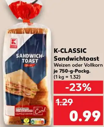 Kaufland K-CLASSIC Sandwichtoast Angebot