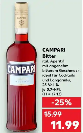 Kaufland CAMPARI Bitter Angebot