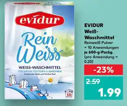 Kaufland EVIDUR Weiß- Waschmittel Angebot