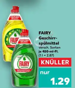 Kaufland FAIRY Geschirr- spülmittel Angebot