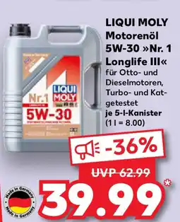 Kaufland LIQUI MOLY Motorenöl 5W-30 Nr. 1 Longlife III Angebot