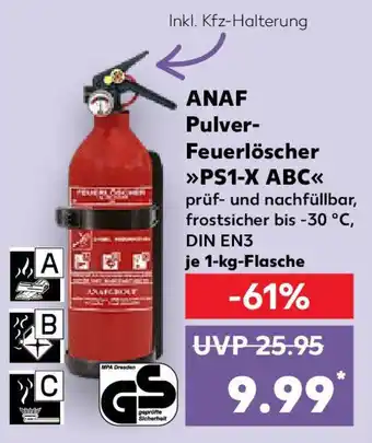 Kaufland ANAF Pulver- Feuerlöscher PS1-X ABC Angebot