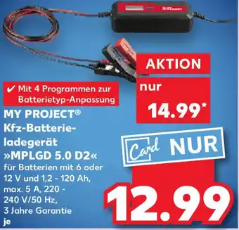 Kaufland MY PROJECT Kfz-Batterie- ladegerät MPLGD 5.0 D2 Angebot