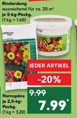 Kaufland Rinderdung/ Hornspäne Angebot