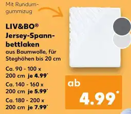 Kaufland LIV&BO Jersey-Spann- bettlaken Angebot