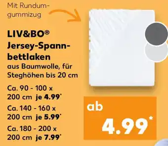 Kaufland LIV&BO Jersey-Spann- bettlaken Angebot