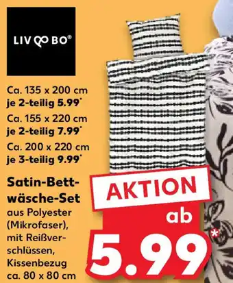 Kaufland LIV BO Satin-Bett- wäsche-Set Angebot