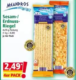 Norma MEANDROS Sesam-/ Erdnuss- Riegel Angebot