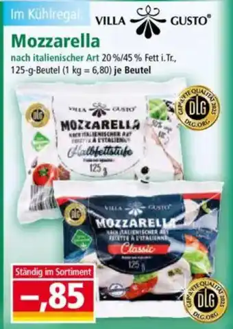 Norma VILLA GUSTO Mozzarella Angebot