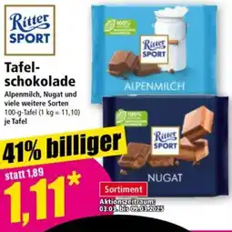 Norma Ritter SPORT Tafel- schokolade Angebot