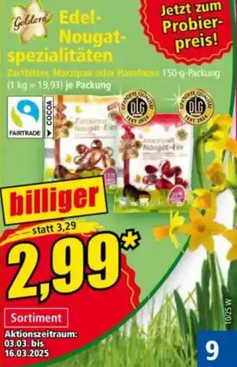 Norma Geldera Edel- Nougat- spezialitäten Angebot