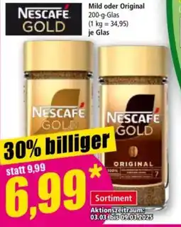 Norma NESCAFE GOLD Mild oder Original Angebot