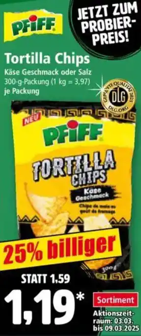 Norma PFIFF Tortilla Chips Angebot