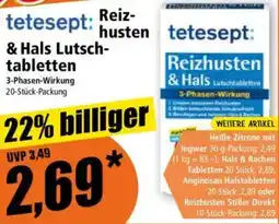 Norma tetesept: Reizhusten & Hals Lutschtabletten Angebot