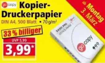 Norma go copy Kopier Druckerpapier Angebot