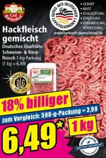 Norma Gut Bartenhof Hackfleisch gemischt Angebot