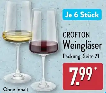 Aldi Nord CROFTON Weingläser Angebot