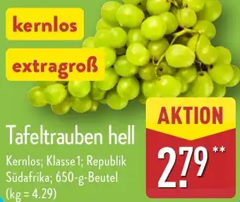 Aldi Nord Tafeltrauben hell Angebot