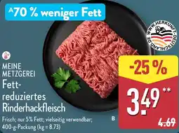 Aldi Nord MEINE METZGEREI Fettreduziertes Rinderhackfleisch Angebot