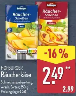 Aldi Nord HOFBURGER Räucherkäse Angebot