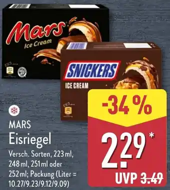 Aldi Nord MARS Eisriegel Angebot