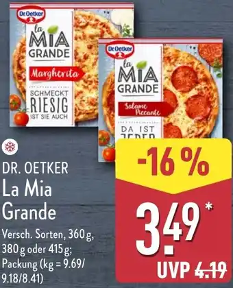 Aldi Nord DR. OETKER La Mia Grande Angebot