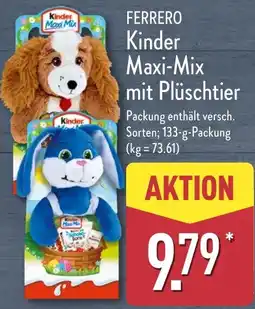 Aldi Nord FERRERO Kinder Maxi-Mix mit Plüschtier Angebot