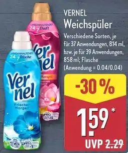 Aldi Nord VERNEL Weichspüler Angebot