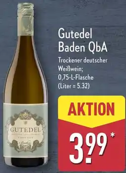 Aldi Nord Gutedel Baden QbA Angebot