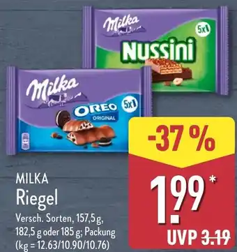 Aldi Nord MILKA Riegel Angebot