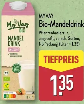 Aldi Nord MYVAY Bio-Mandeldrink Angebot