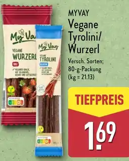 Aldi Nord MYVAY Vegane Tyrolini/ Wurzerl Angebot