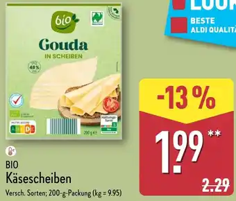 Aldi Nord BIO Käsescheiben Angebot