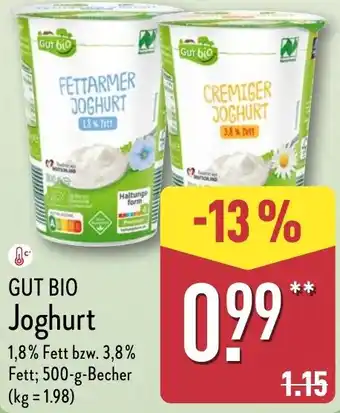 Aldi Nord GUT BIO Joghurt Angebot