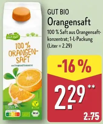 Aldi Nord GUT BIO Orangensaft Angebot