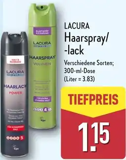 Aldi Nord LACURA Haarspray/ -lack Angebot